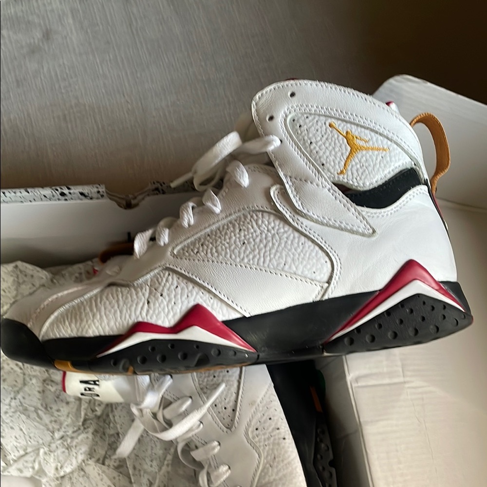 White and Gold High-Top Sneakers with Padded Ankle